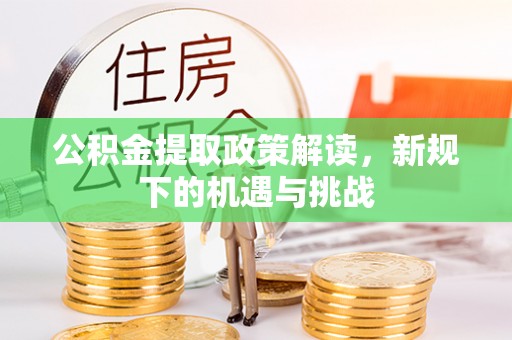 普定公积金提取政策解读，新规下的机遇与挑战